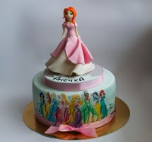 торт мастичный для детей принцесса