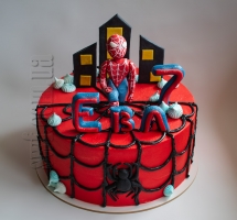 Мастичный торт Spiderman