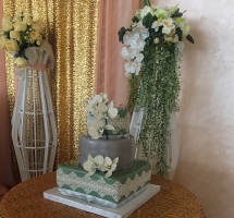 свадебный торт с орхидеями