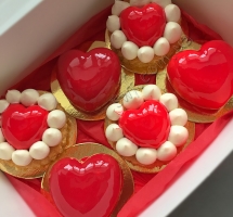 муссовые пирожные ко дню св. Валентина