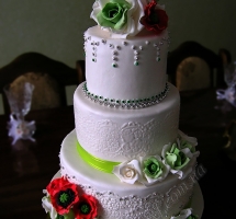 торт мастичный свадебный