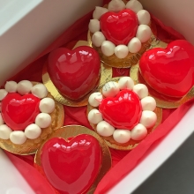 муссовые пирожные ко дню св. Валентина